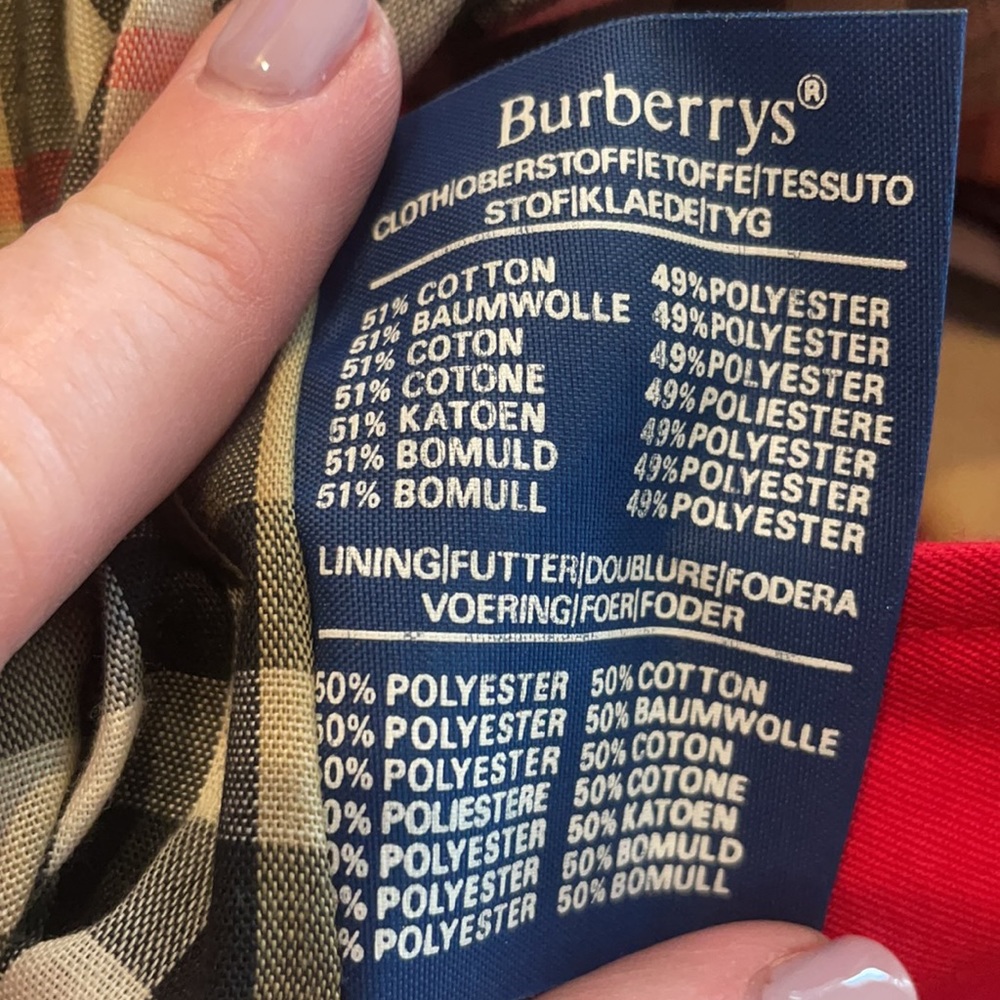 Burberry authentic red trench coat sz 12UK/10US - Picture 6 of 7
